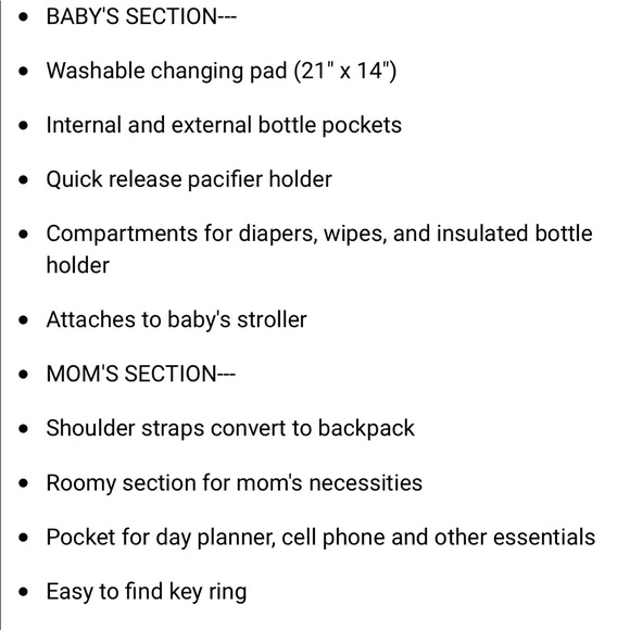 🔸Amy Michelle Gender neutral convertible diaper bag - Picture 3 of 8
